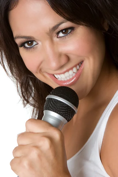 Cantando Latina Mulher — Fotografia de Stock