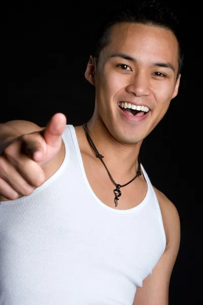 Ázsiai ember mosolyogva — Stock Fotó