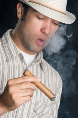 Young Man Smoking clipart