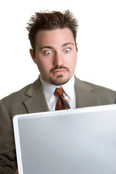 Surprised Laptop Man — Stock Photo, Image