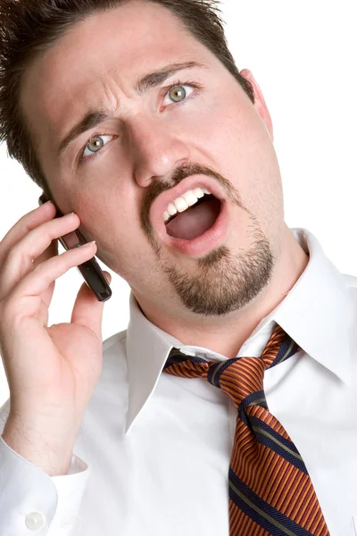 Telefon dühös ember — Stock Fotó