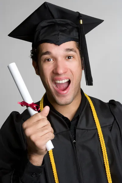 Excited Graduating Boy — Stock Photo, Image