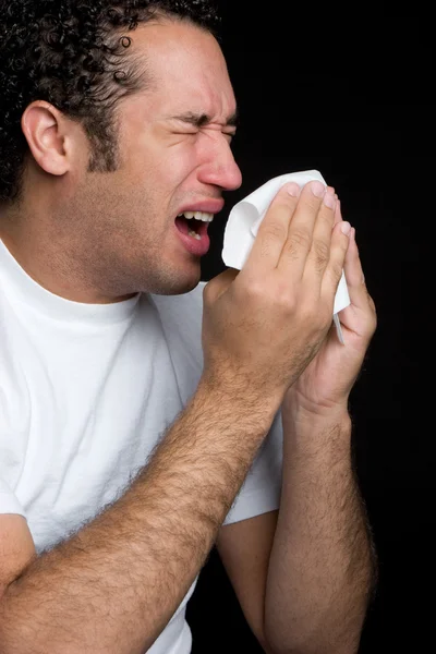 Sneezing Man — Stock Photo, Image