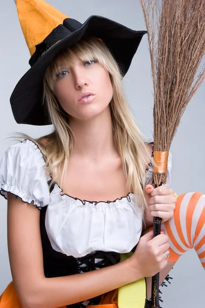 Woman Wearing Witch Costume — Stock Photo, Image