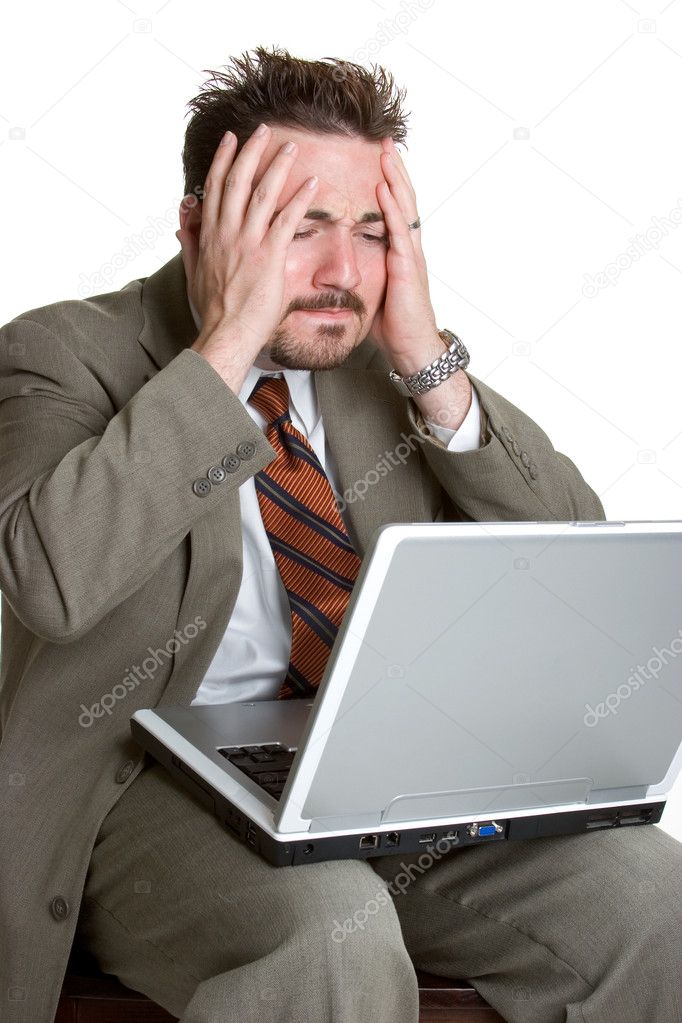 Frustrated Laptop Man