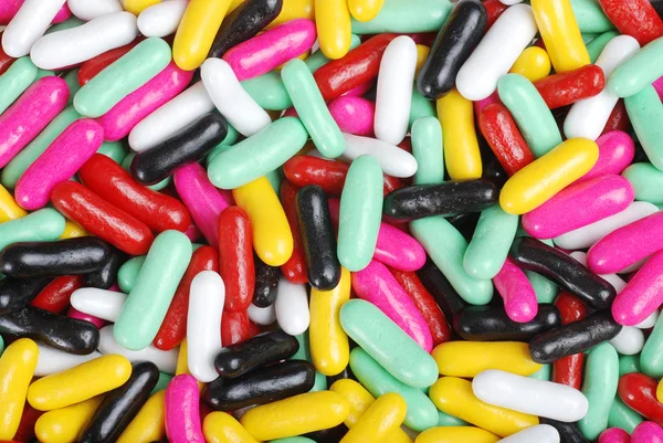 Liquirizia ricoperta di caramelle assortite — Foto Stock