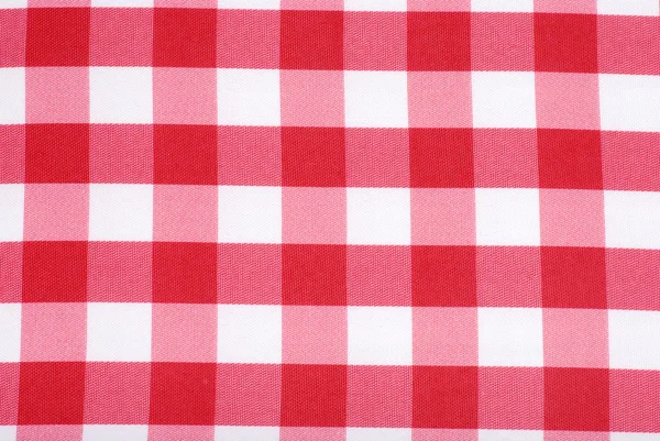 stock image Closeup Red and white tablecloth