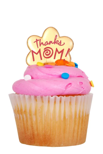 Isolated mothers day pink cupcake — Stock Photo, Image