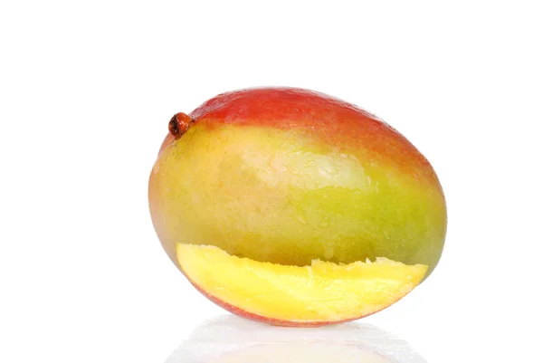 Mango s plátkem — Stock fotografie