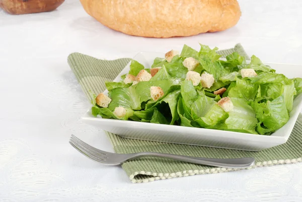 Салат з грінками — стокове фото