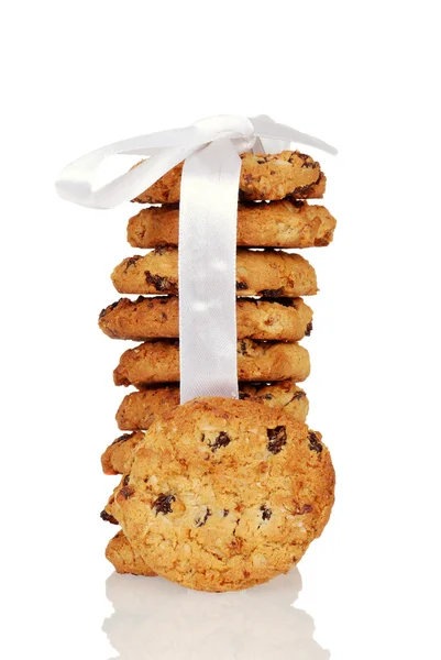 Closeup Oatmeal stafide cookie-uri — Fotografie, imagine de stoc