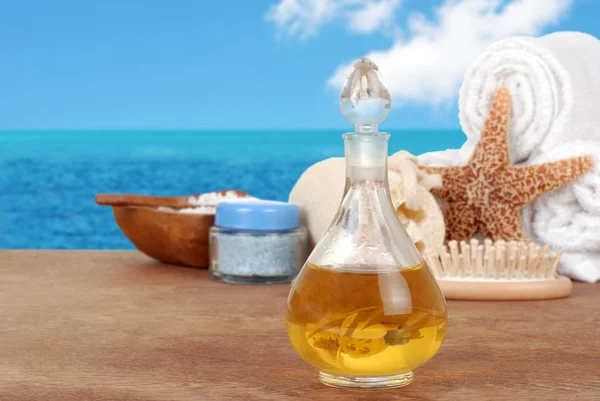 Spa natürmort vanilyalı parfüm — Stok fotoğraf