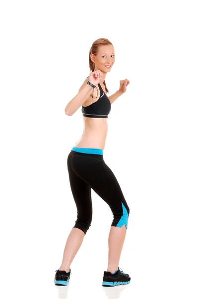 Woman doing zumba fitness — Stock Photo, Image
