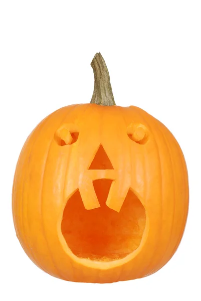 Abóbora de Halloween com dois dentes — Fotografia de Stock