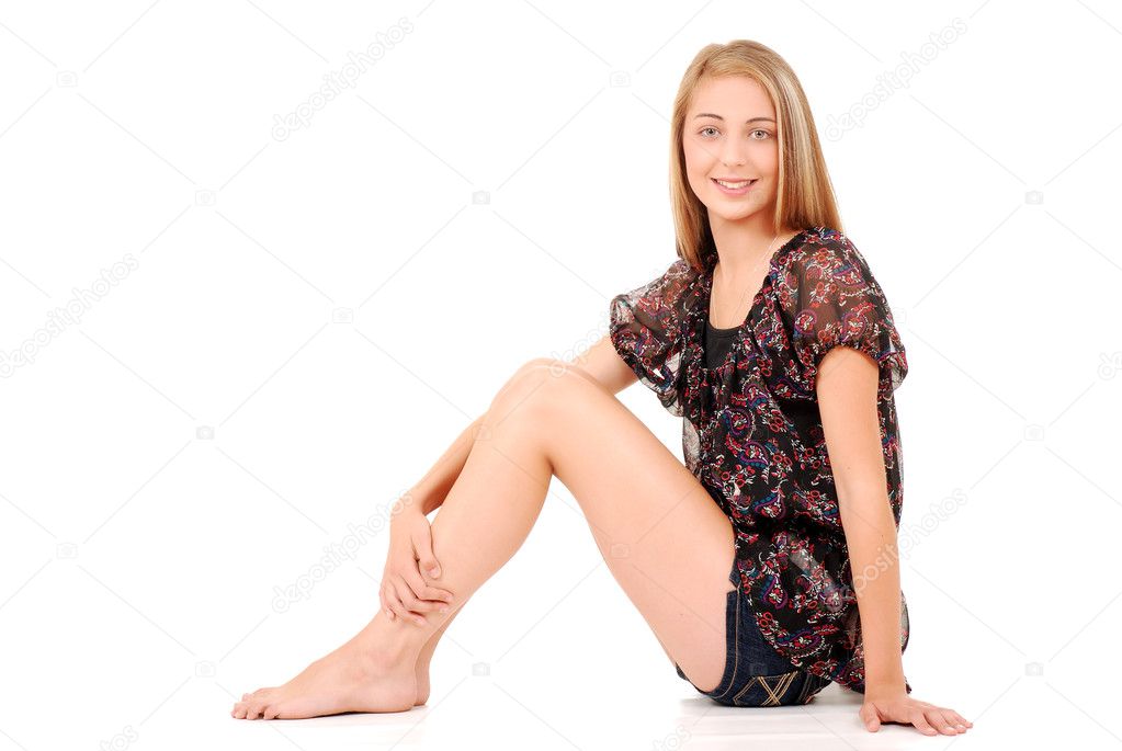 Young Teen girl sitting down