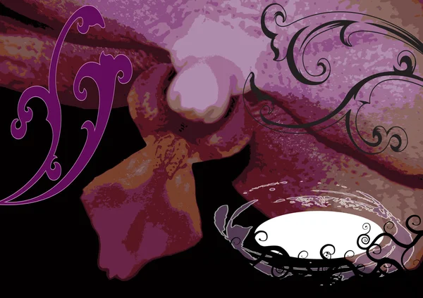 karanlık orkide çerçeve