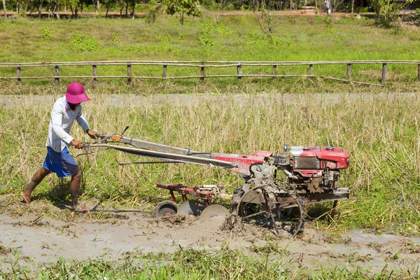 Καμποτζιανή γεωργός — Φωτογραφία Αρχείου