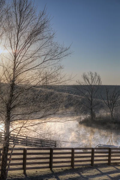 Frosty zonsopgang — Stockfoto