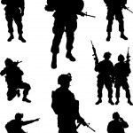 Soldier Silhouette — Stock Vector © kaznadey #6079083