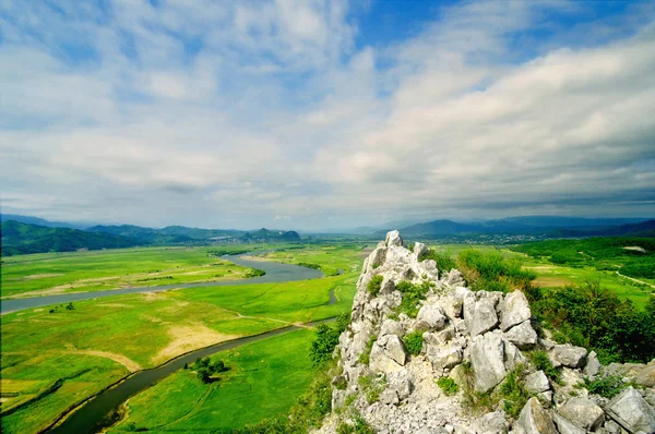 stock image Green mountain valley