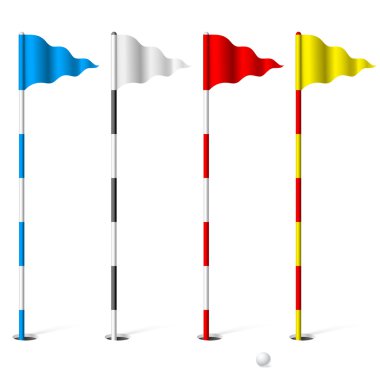 Golf flags clipart