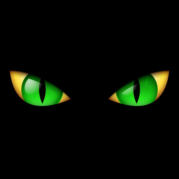 邪悪な緑色の目 — ストックベクタ