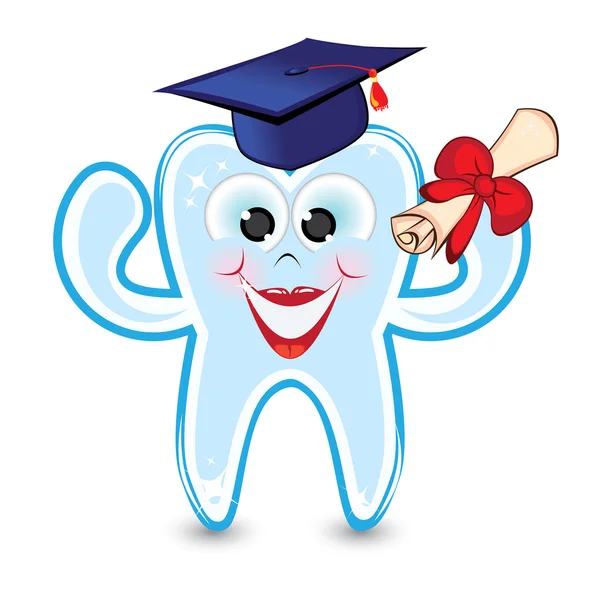 Zub je absolventem — Stockový vektor
