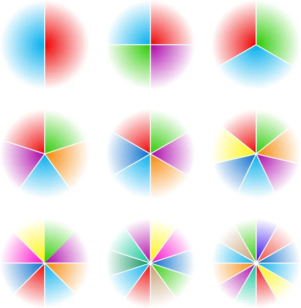 九循环的集合 — 图库矢量图片