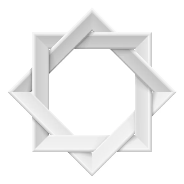 Realistischer weißer Rahmen — Stockvektor
