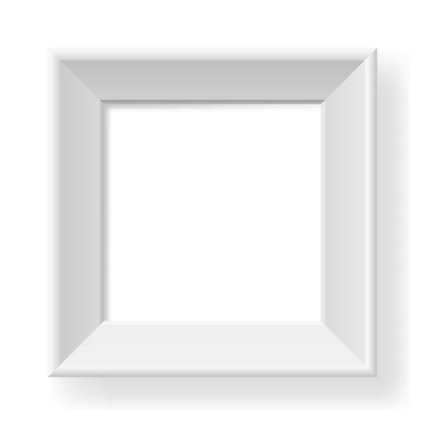 Realistic white frame — Stock Vector