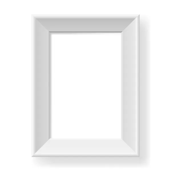 Realistic white frame — Stock Vector