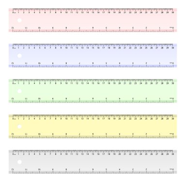 Centimeter and inch ruler clipart