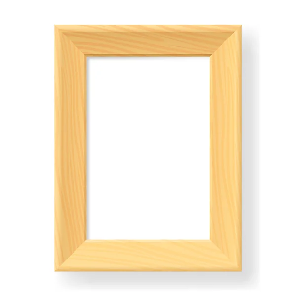 Realistic wooden frame — Stock Vector