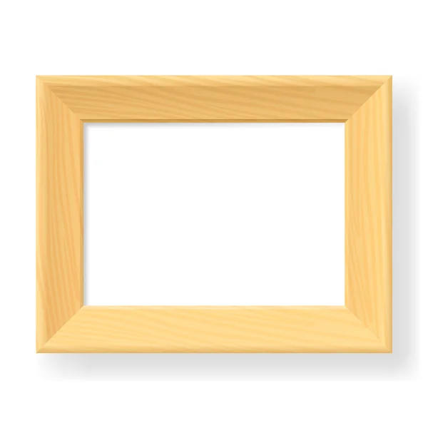 Cadre en bois réaliste — Image vectorielle