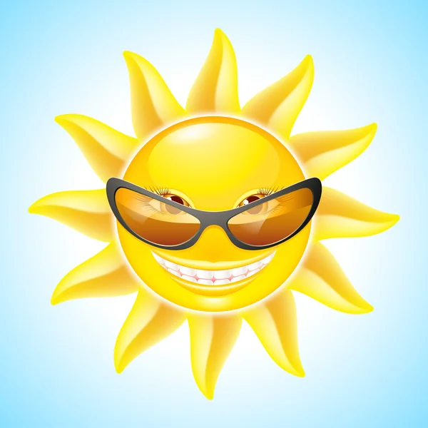 Dessin animé soleil — Image vectorielle
