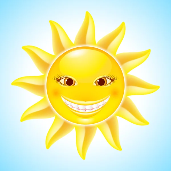Uśmiechnięte Słoneczko — Wektor stockowy