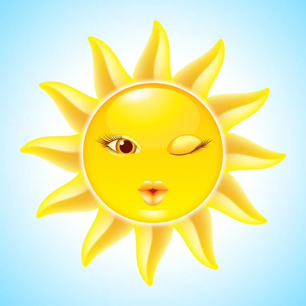Kreslené postavičky slunce — Stockový vektor