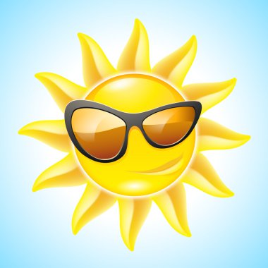 Cartoon Sun Characters clipart