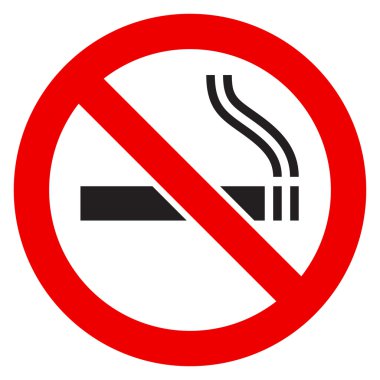 The sign No Smoking clipart