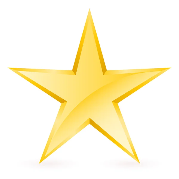Fényes arany csillag — Stock Vector