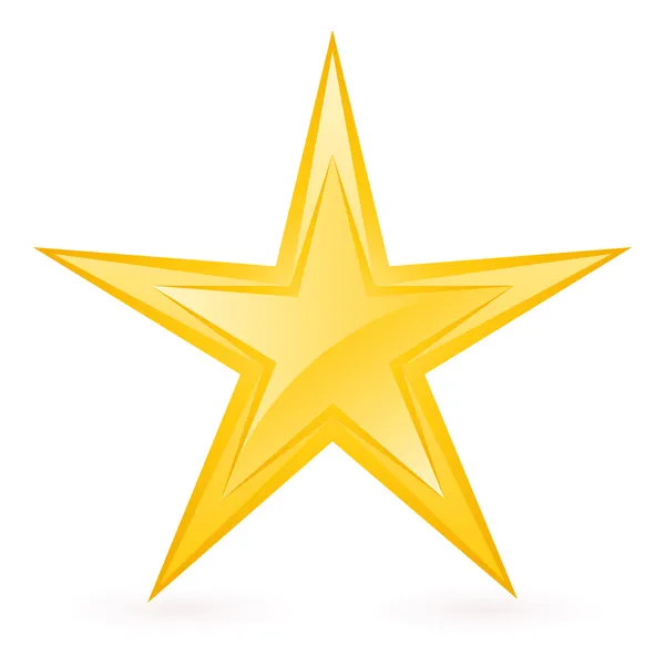 Estrela de ouro brilhante — Vetor de Stock