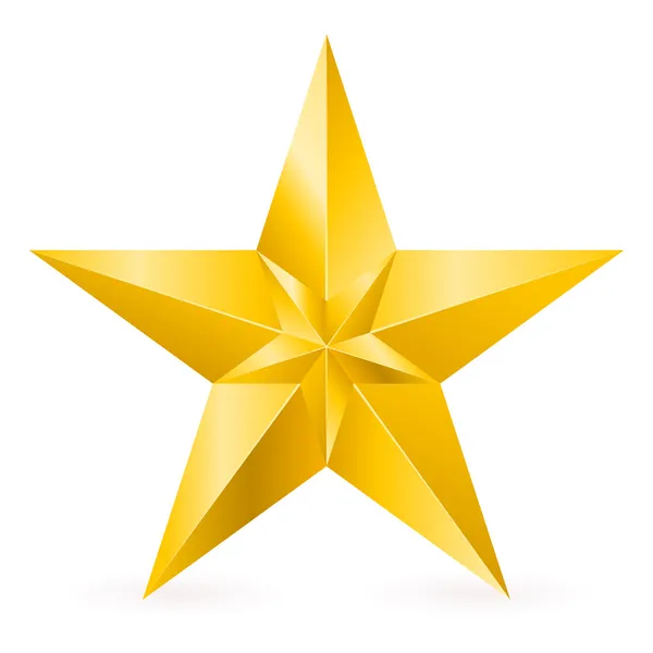 Glanzende gouden ster — Stockvector