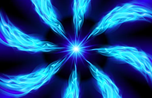 Φωτεινό μπλε αστέρι — Διανυσματικό Αρχείο