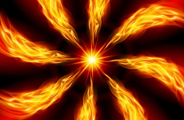 Jasná ohnivá hvězda — Stockový vektor