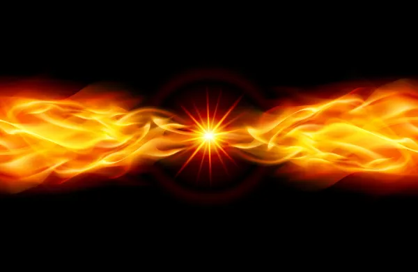 Bright fiery Star — Stock Vector