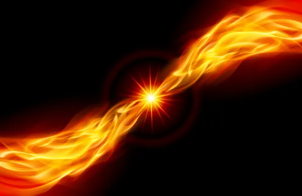 Jasná ohnivá hvězda — Stockový vektor