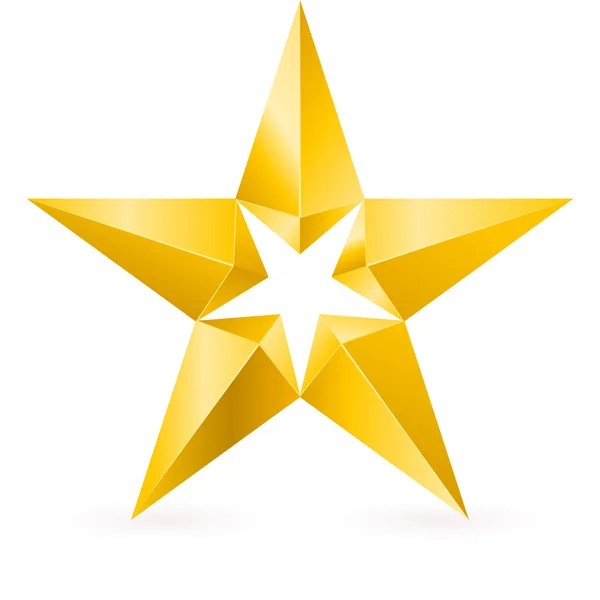 Estrela de ouro brilhante —  Vetores de Stock
