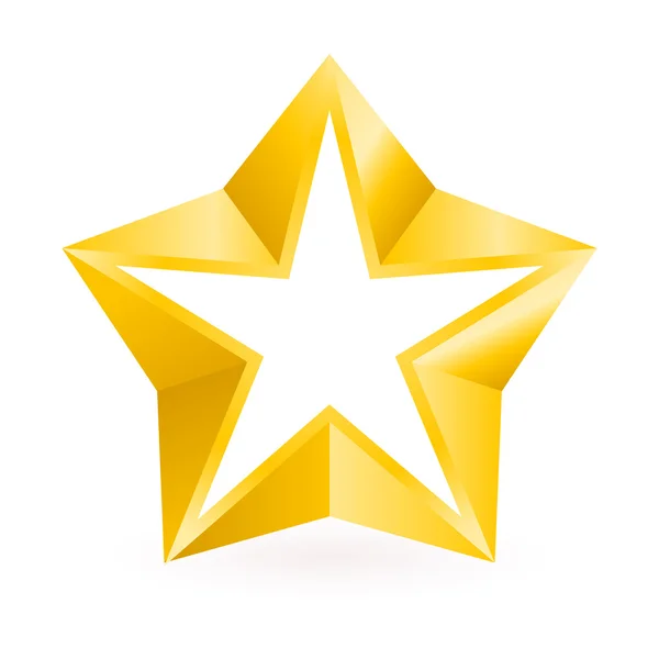 Estrela de ouro brilhante — Vetor de Stock