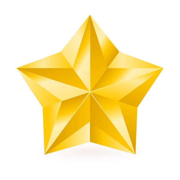 Goldglänzender Stern — Stockvektor