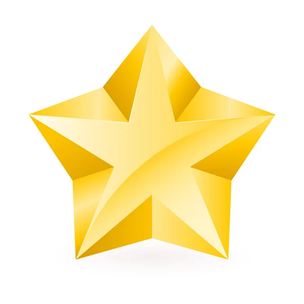 Shiny Gold Star — Stock Vector